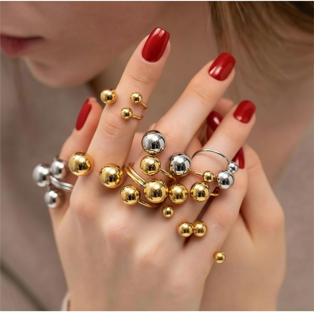 GOLDEN ORBIT SINGLE BAR RING