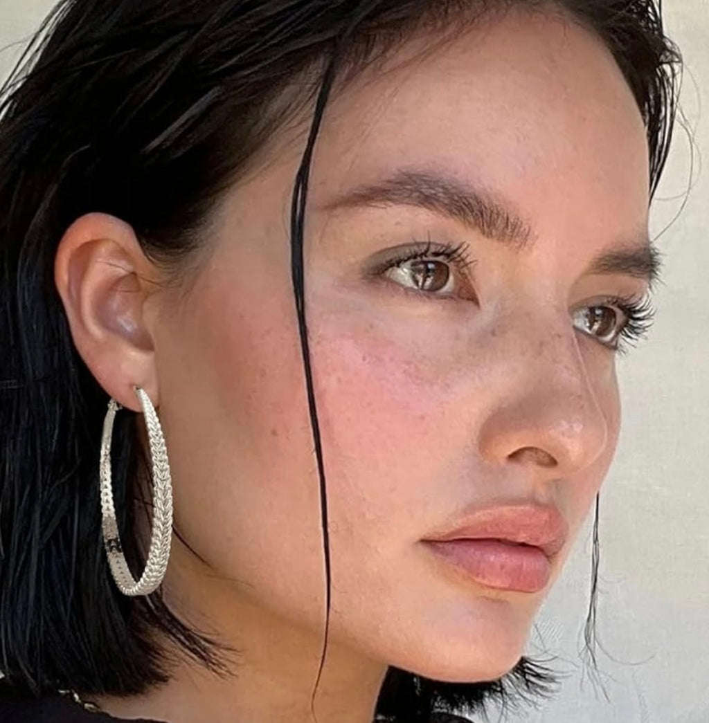 BRAIDED ICON HOOP EARRINGS