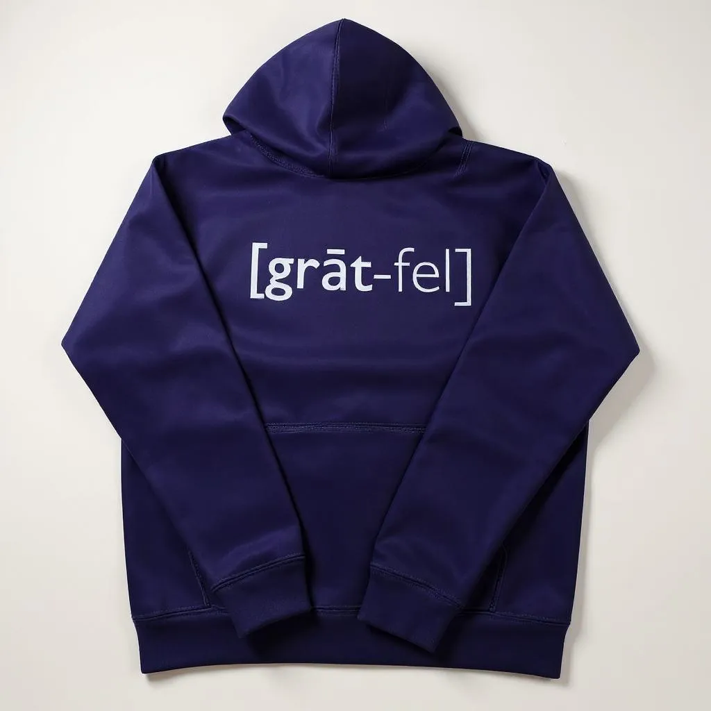GRATEFUL CLASSIC SOLID HOODIE-DARK AMETHYST