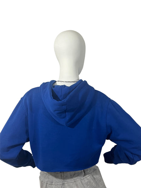 9-VIBES CROPPED HOODIE-ELECTRIC SAPPHIRE