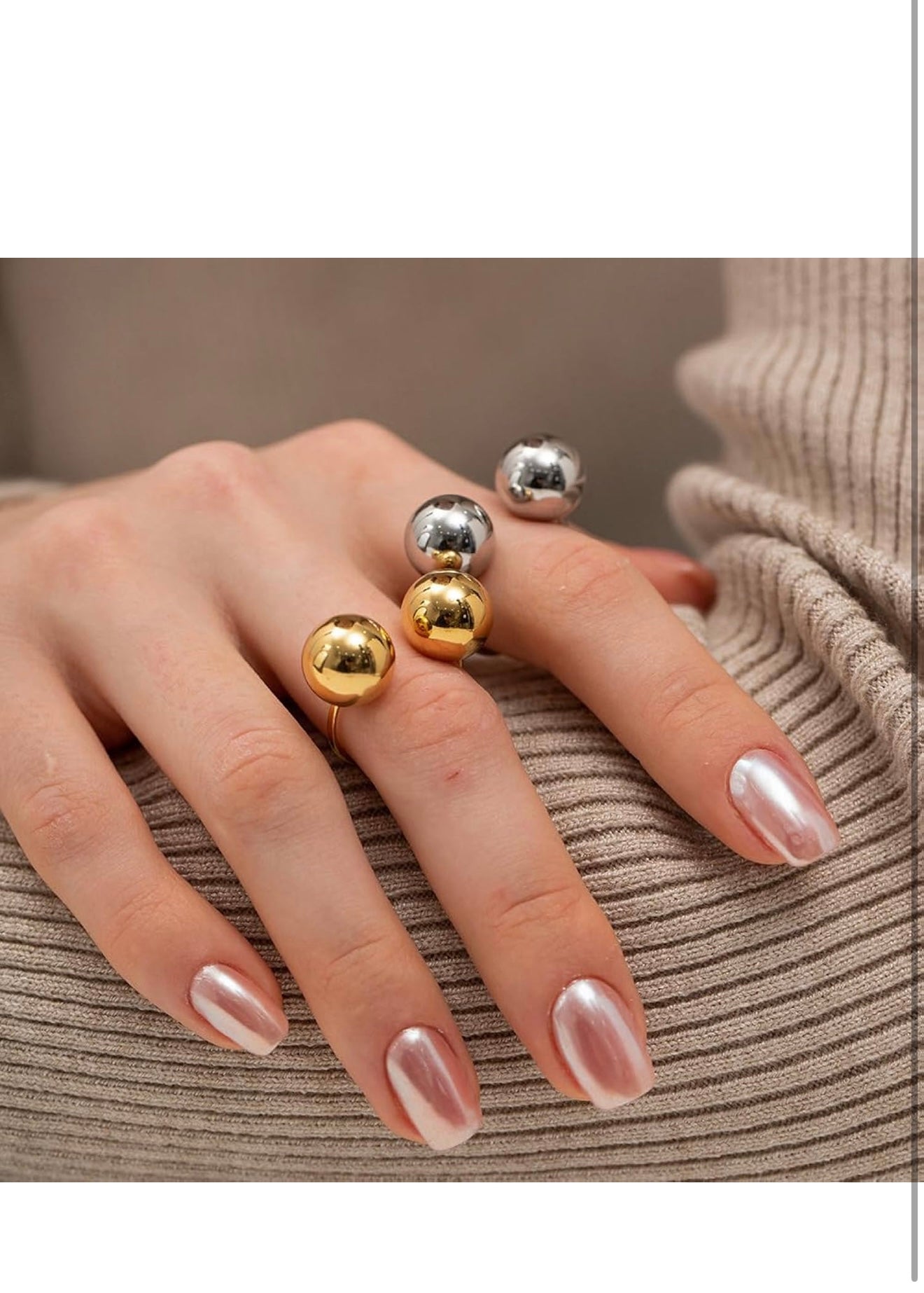 GOLDEN ORBIT SINGLE BAR RING