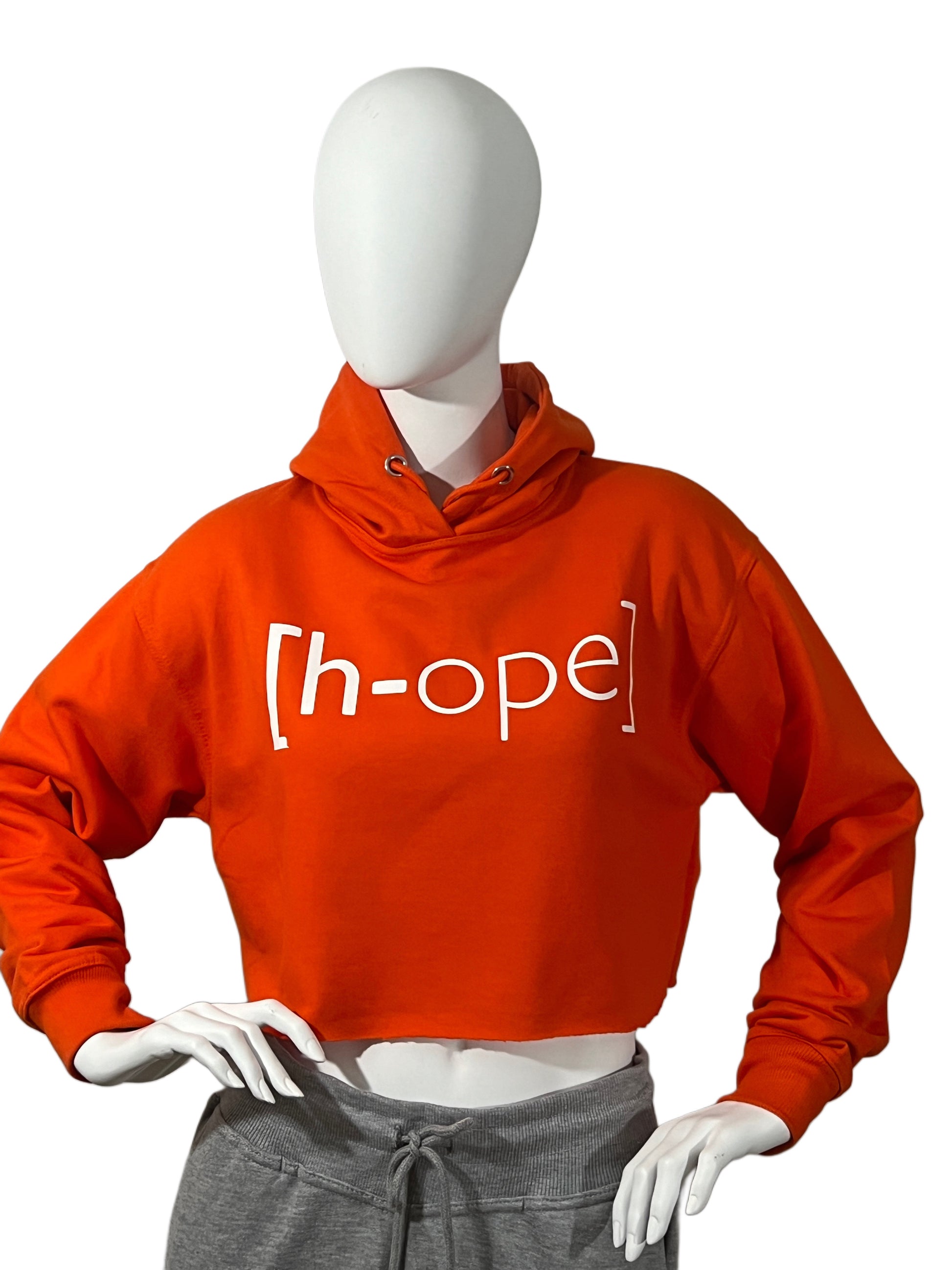 HOPE CROPPED HOODIE-CARNELIAN