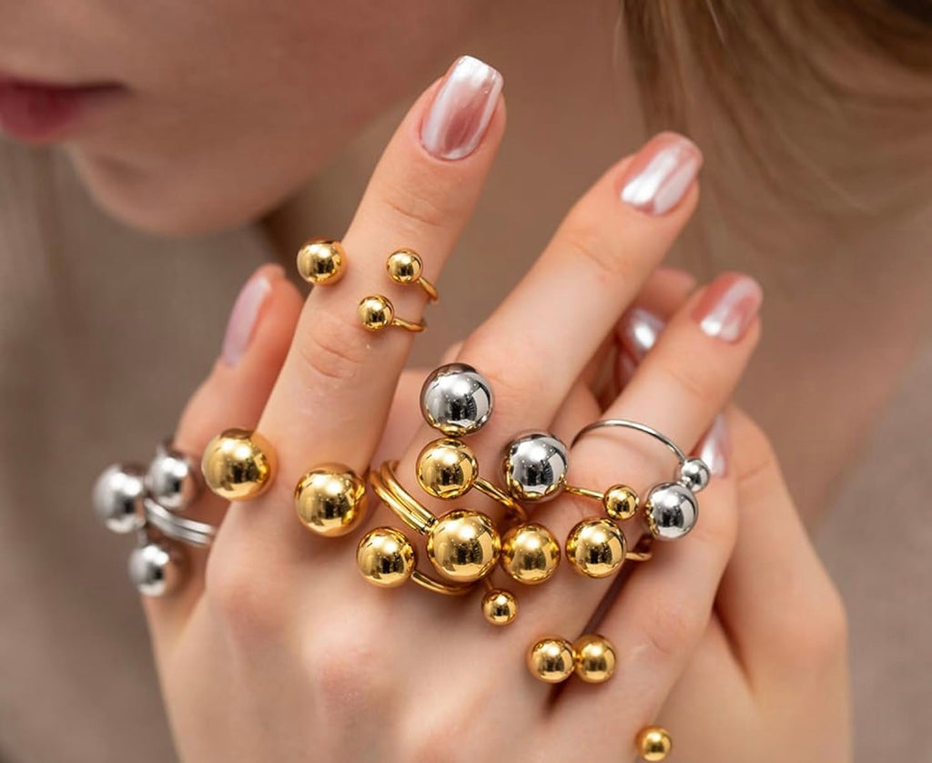 GOLDEN ORBIT DOUBLE BAR RING