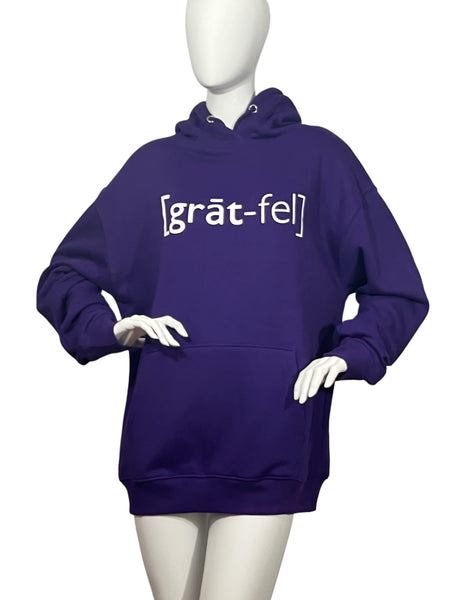 200-BY ARZO GRATEFUL SOLID HOODIE-DARK AMETHYST