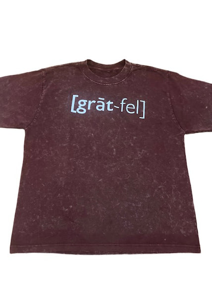 600-BY ARZO GRATEFUL STONE WASHED S/S TEE-CARNELIAN