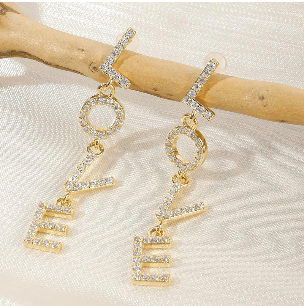 LOVE Letter Drop Earrings