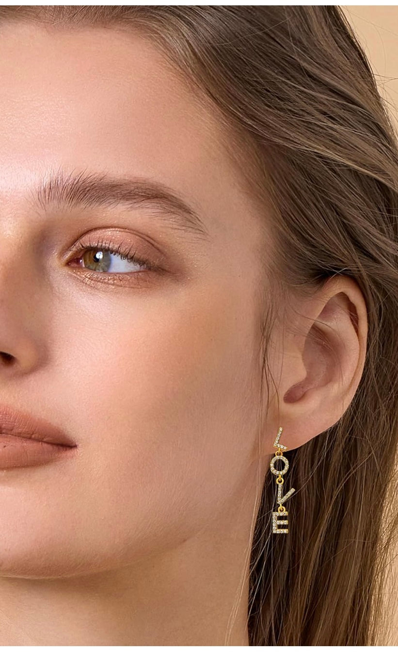 LOVE Letter Drop Earrings