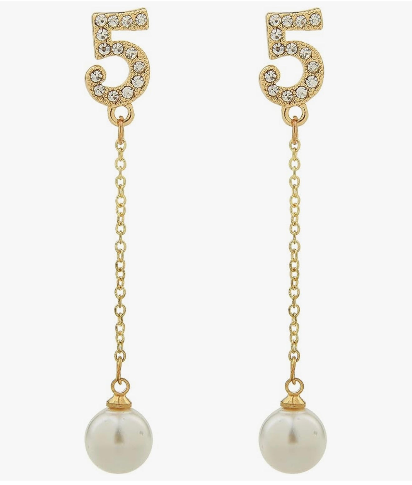 No. 5 PEARL DROP EARRINGS