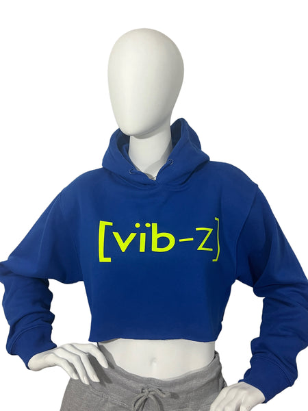 9-VIBES CROPPED HOODIE-ELECTRIC SAPPHIRE