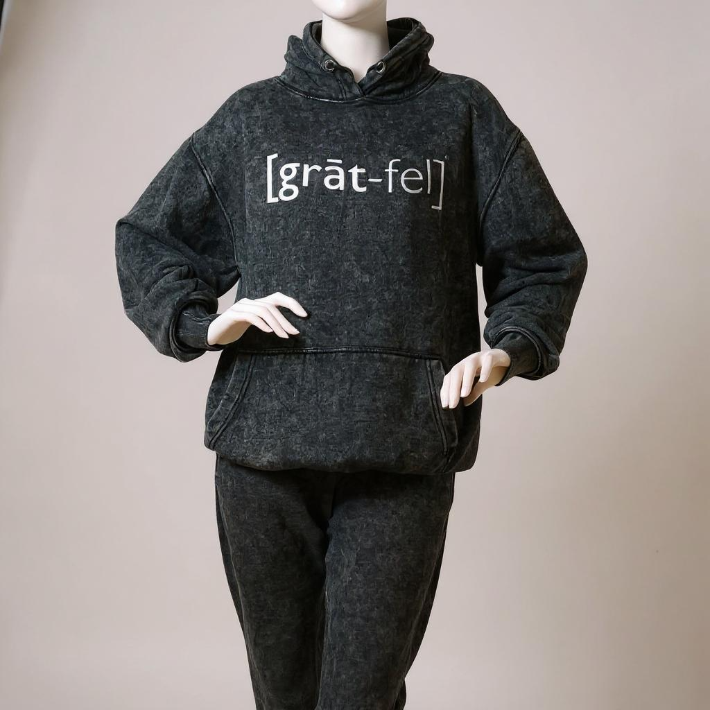 STONE WASHED HOODIE & MICRO FLARE JOGGER SET