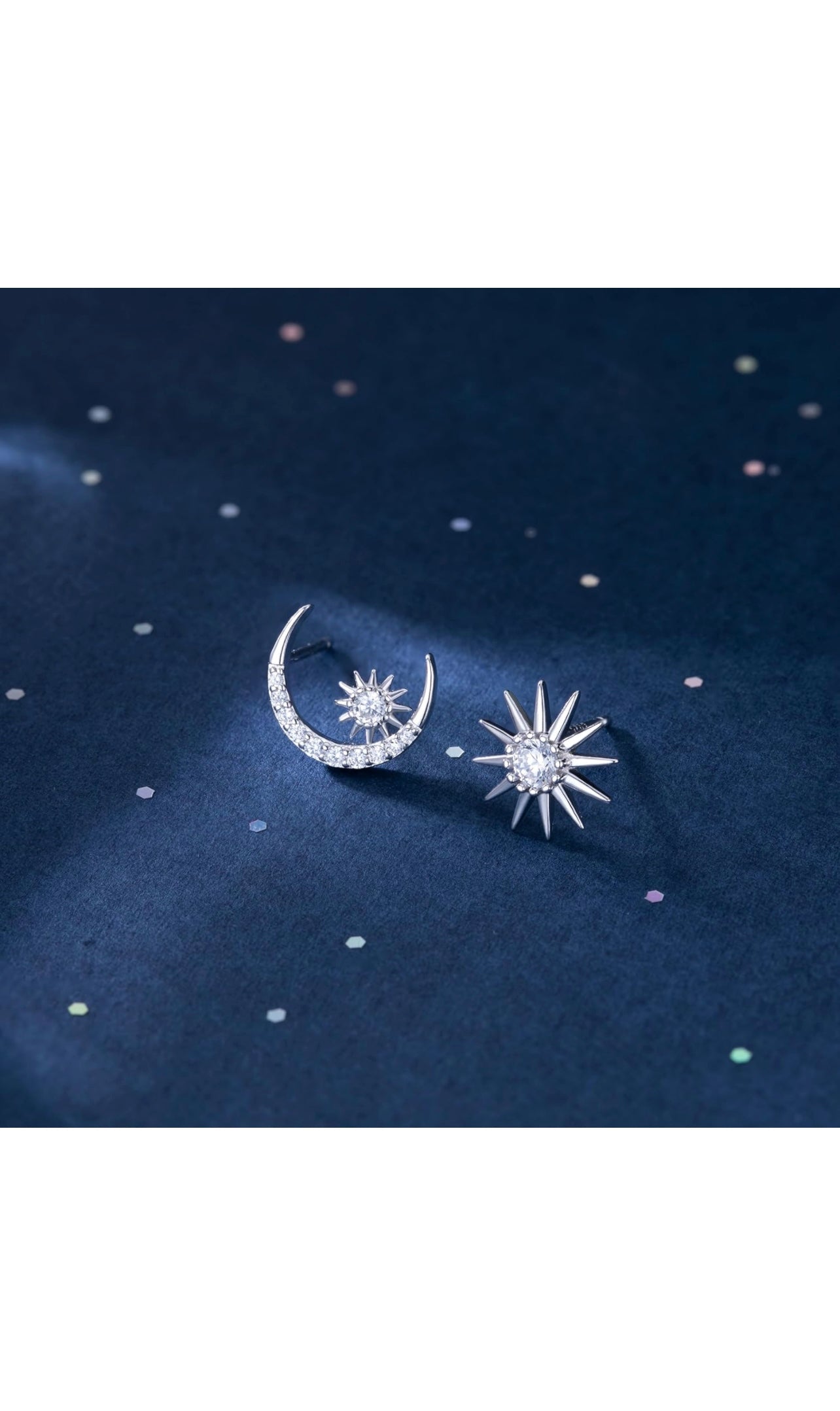 1-ONCE UPON A STAR IN A MOON STUD EARRINGS – by Arzo