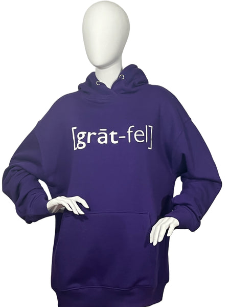 200-BY ARZO GRATEFUL SOLID HOODIE-DARK AMETHYST