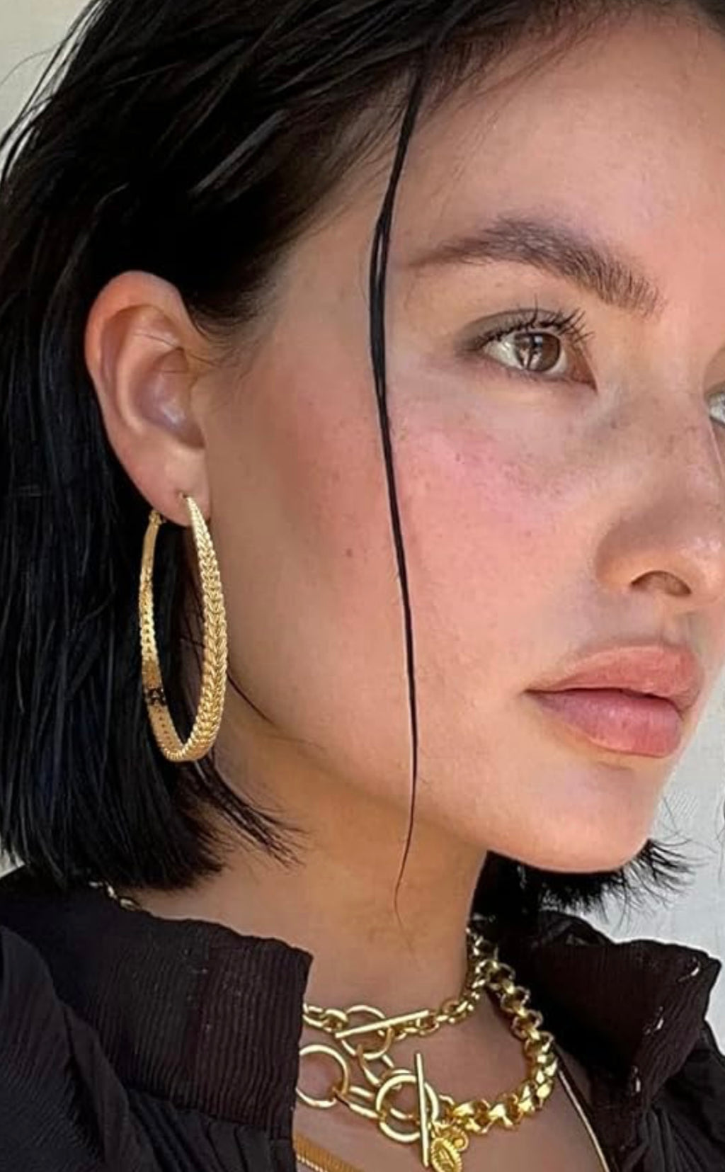 BRAIDED ICON HOOP EARRINGS