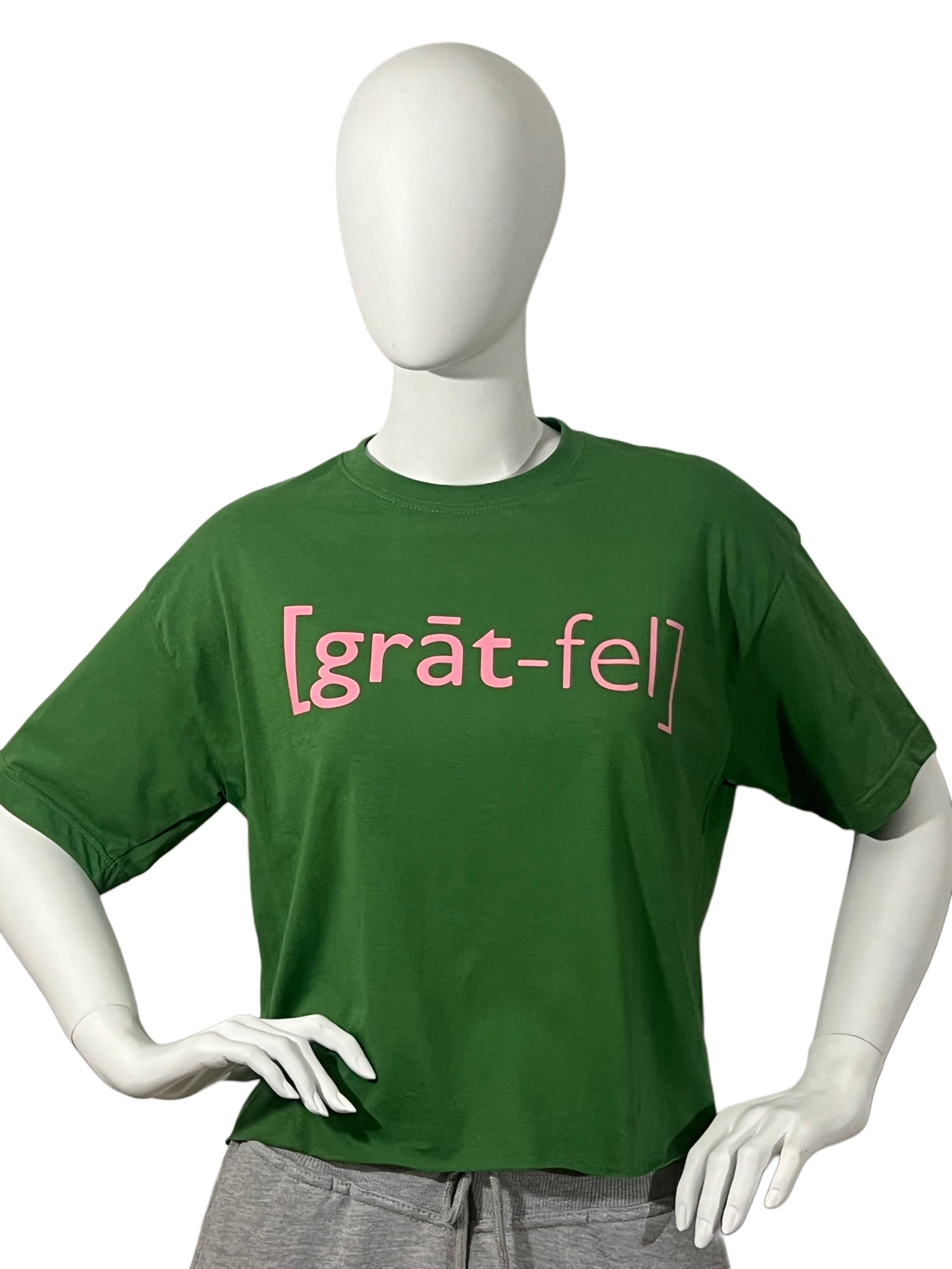 1-PINK GRATEFUL CROPPED TEE