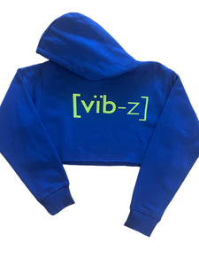 9-VIBES CROPPED HOODIE-ELECTRIC SAPPHIRE
