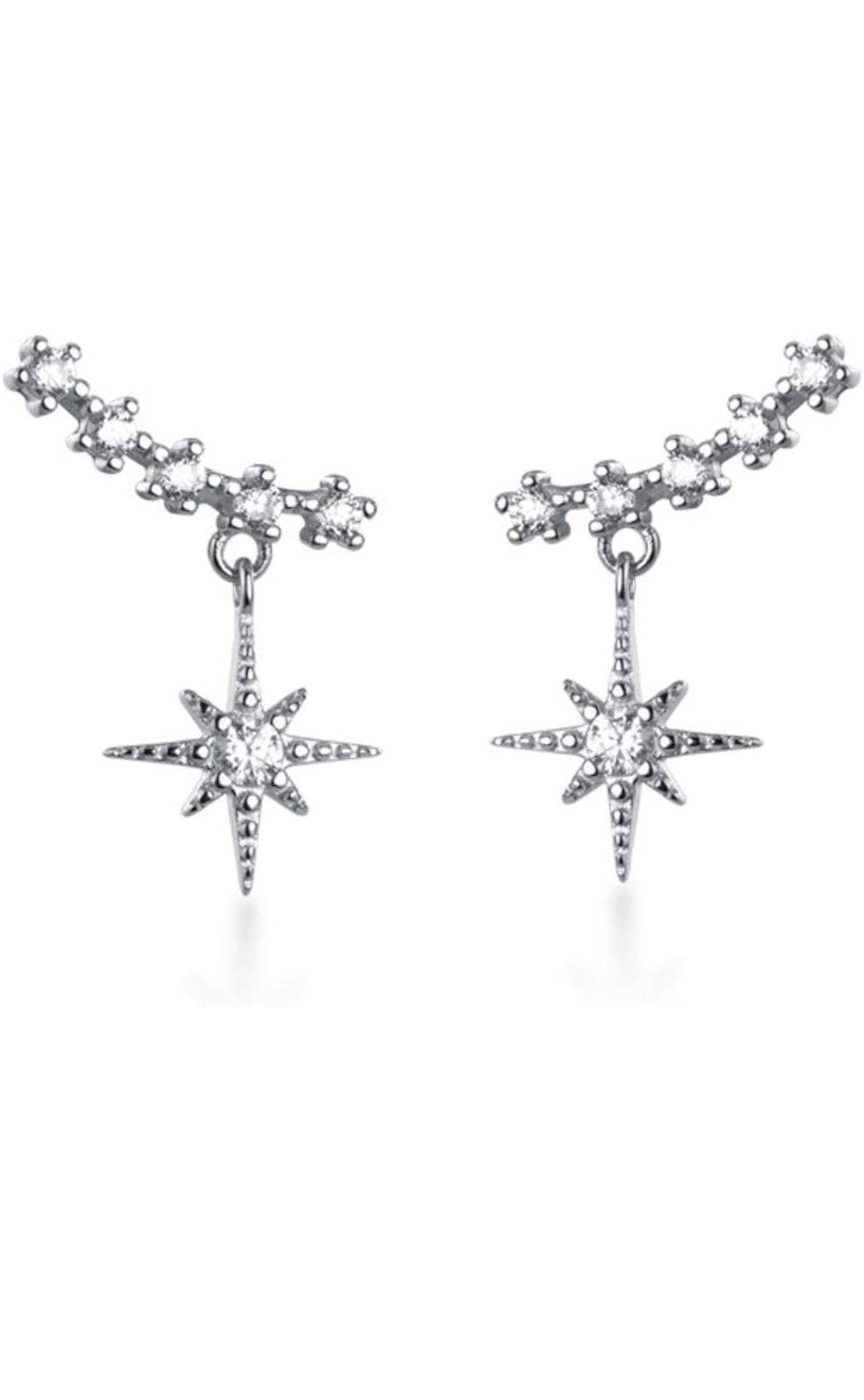 1-STAR BURST CLIMBER STUD EARRINGS