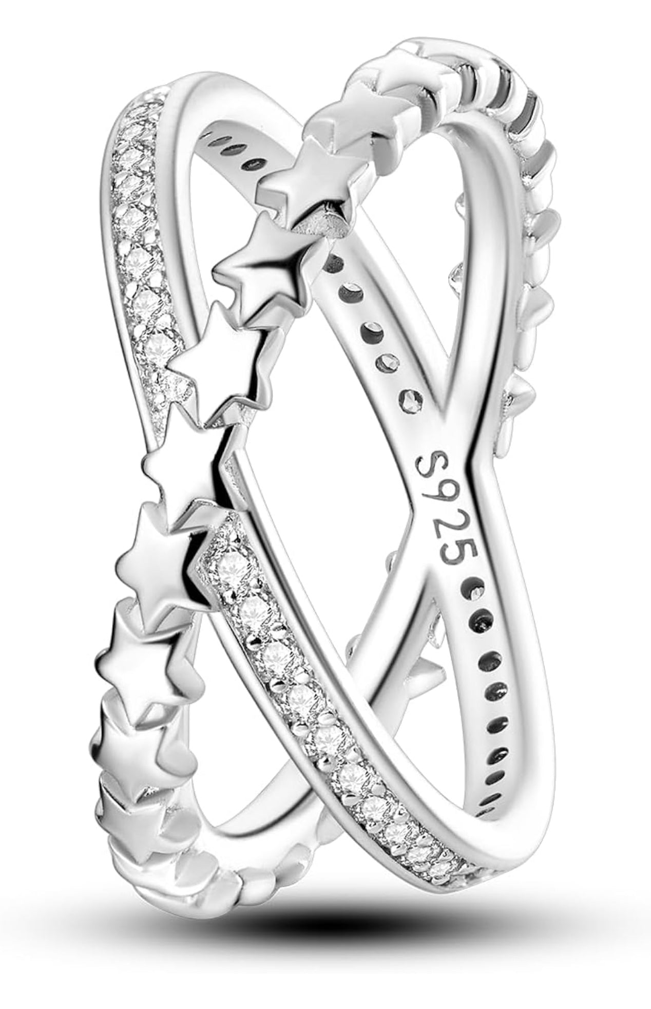 1-ORBITING STARS STERLING SILVER RING – by Arzo