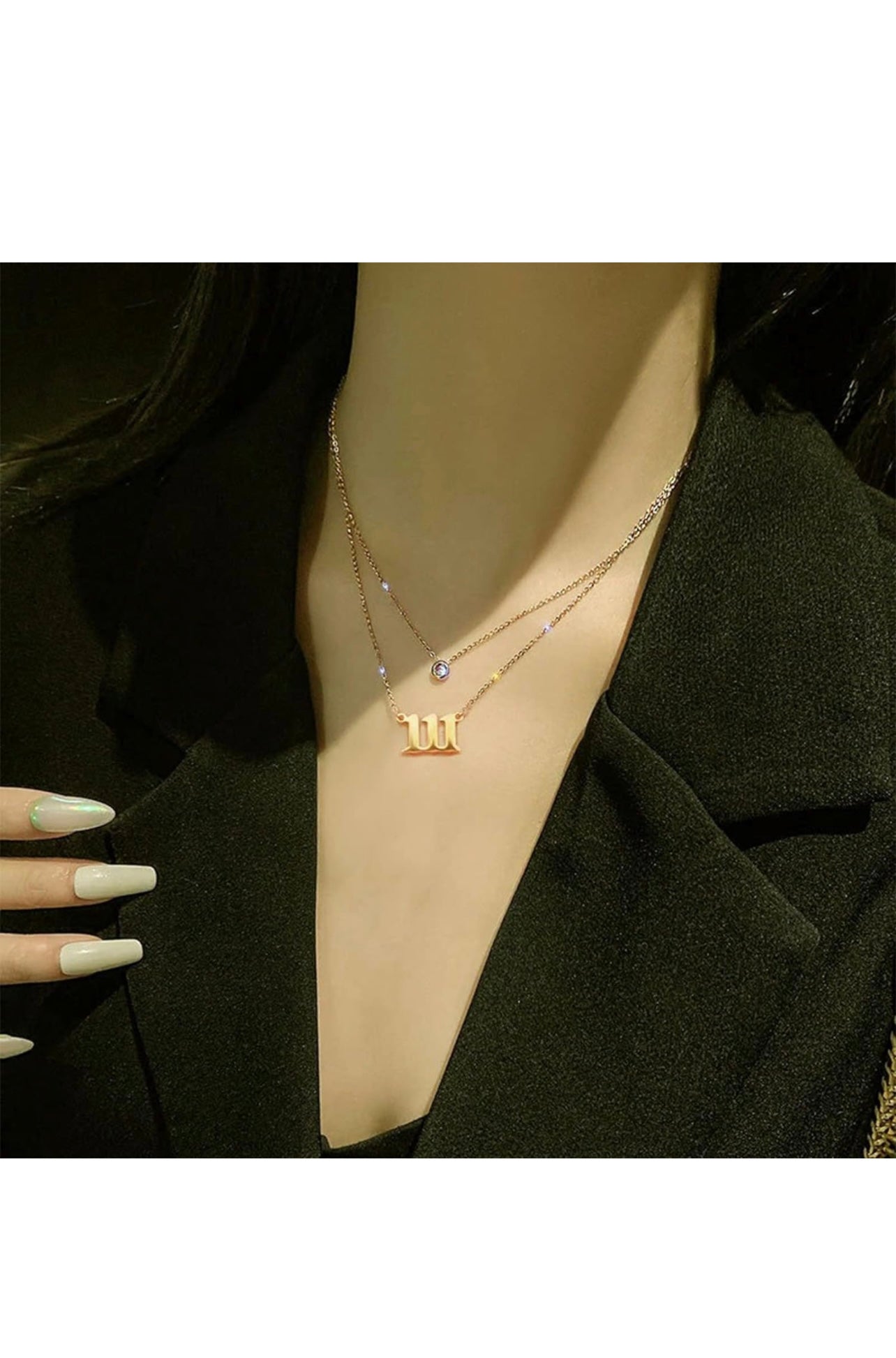 200-CLASSIC CUT OUT ANGEL NUMBER NECKLACE