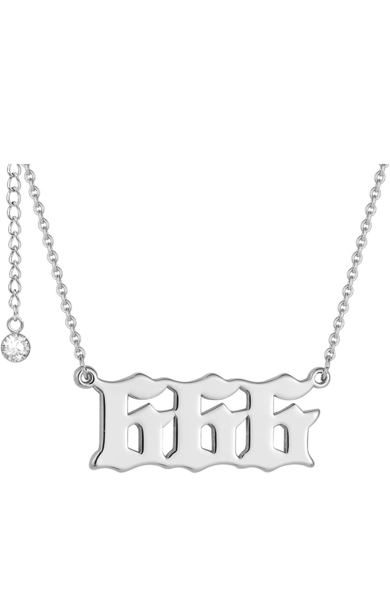 200-CLASSIC CUT OUT ANGEL NUMBER NECKLACE