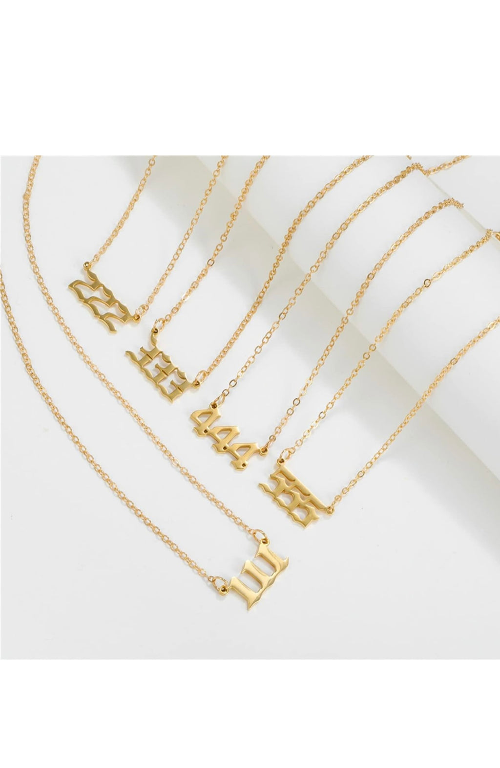200-CLASSIC CUT OUT ANGEL NUMBER NECKLACE