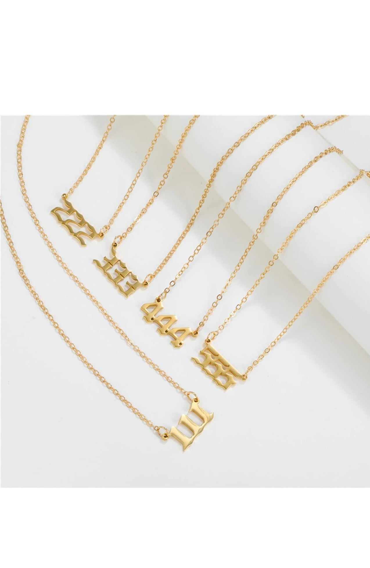 200-CLASSIC CUT OUT ANGEL NUMBER NECKLACE