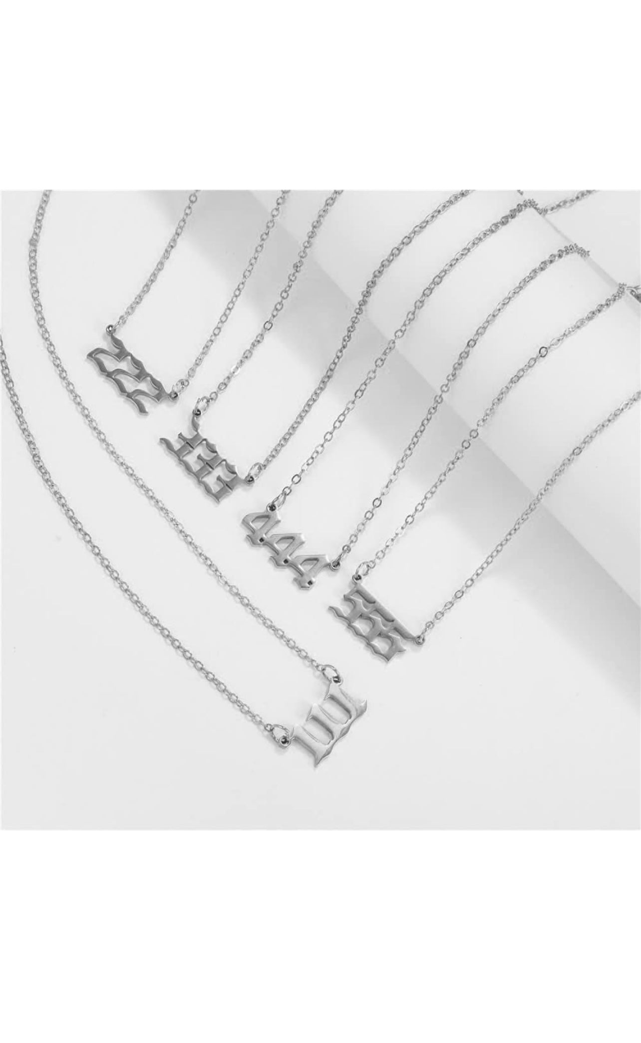 200-CLASSIC CUT OUT ANGEL NUMBER NECKLACE