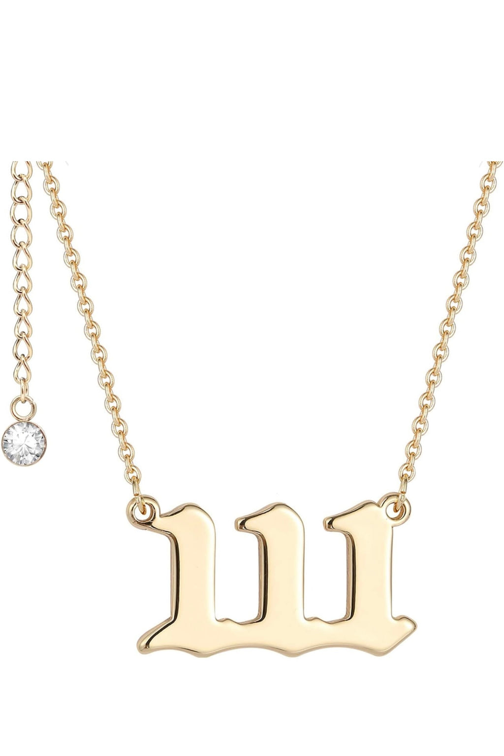 200-CLASSIC CUT OUT ANGEL NUMBER NECKLACE