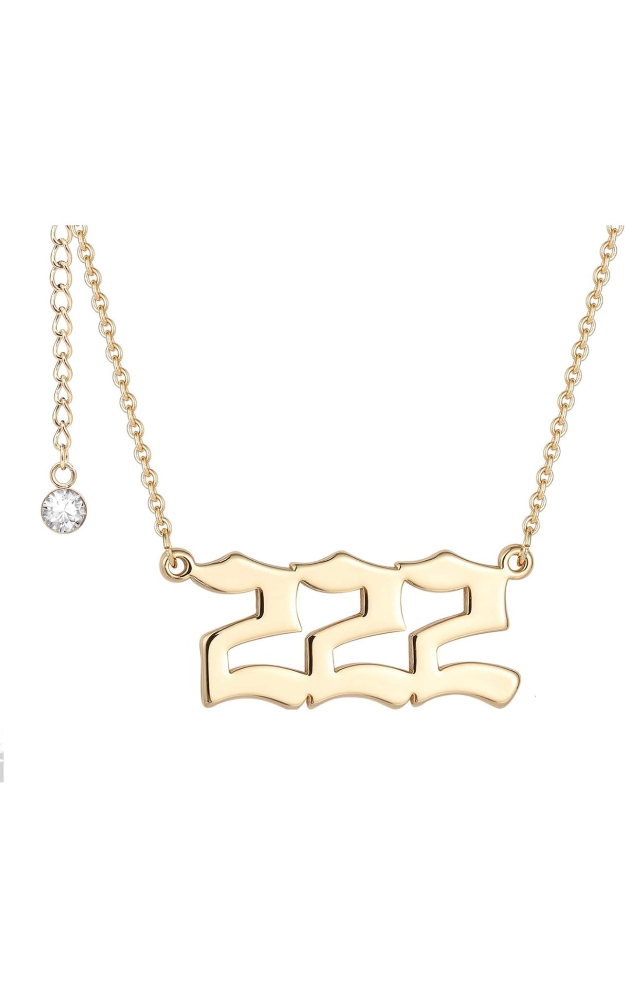 200-CLASSIC CUT OUT ANGEL NUMBER NECKLACE