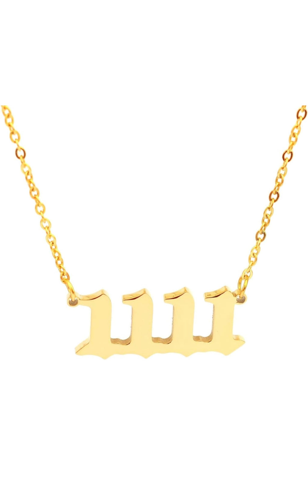 200-CLASSIC CUT OUT ANGEL NUMBER NECKLACE
