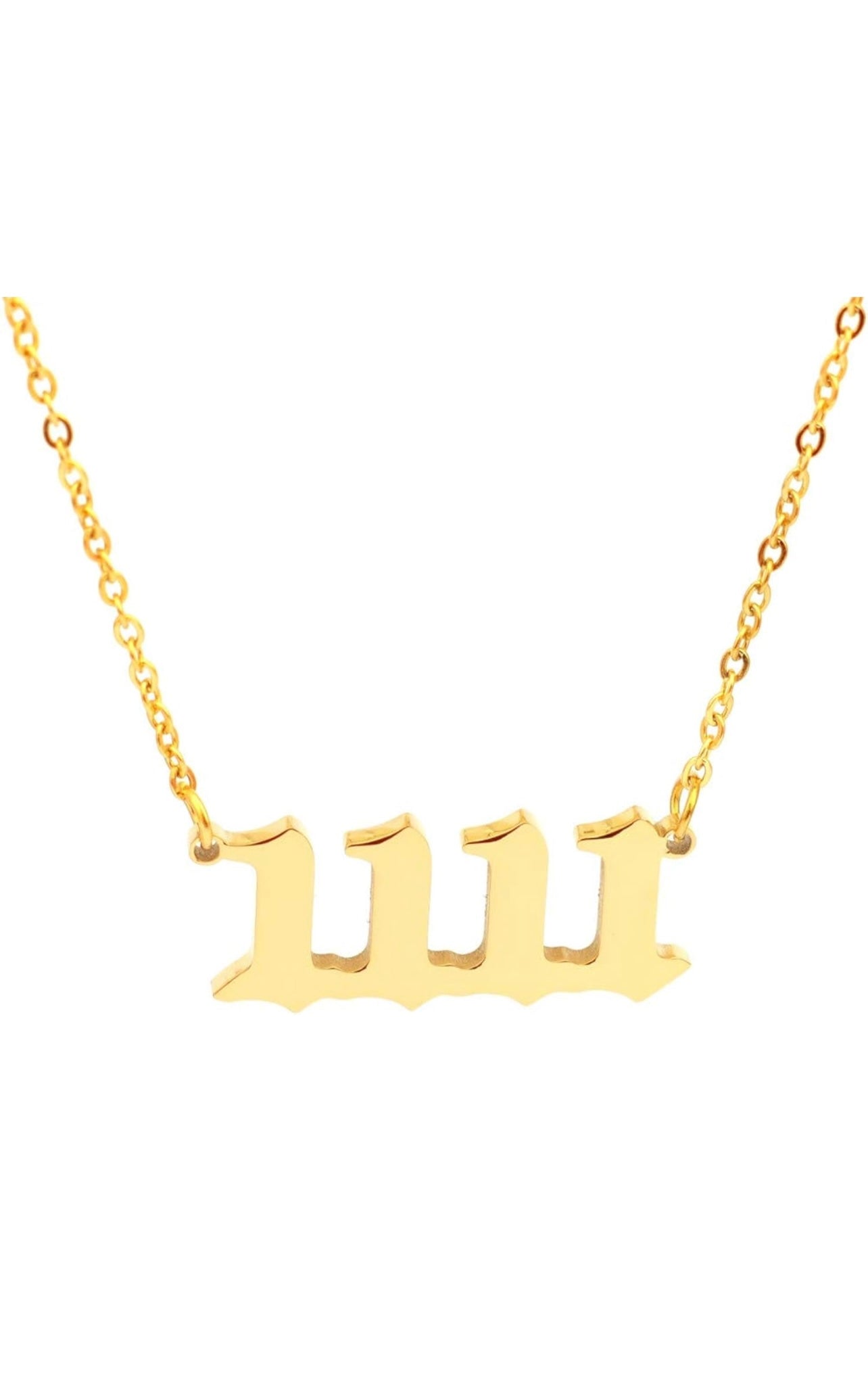 200-CLASSIC CUT OUT ANGEL NUMBER NECKLACE