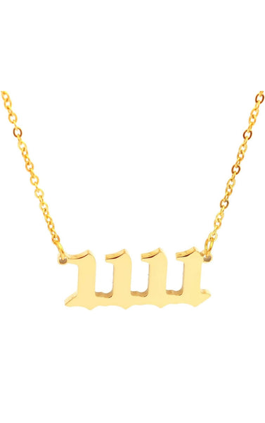 200-CLASSIC CUT OUT ANGEL NUMBER NECKLACE