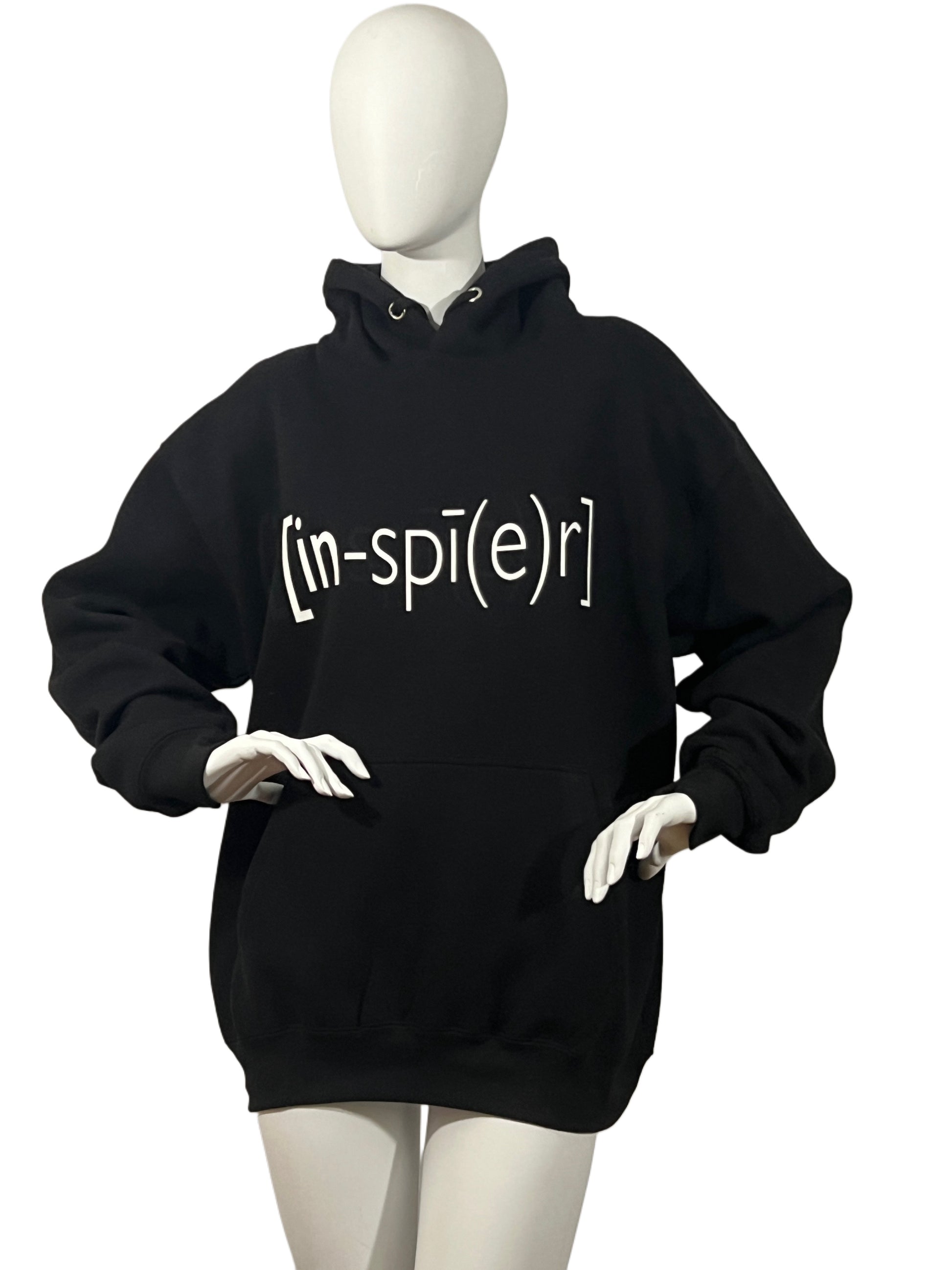 INSPIRE SOLID HOODIE-BLACK