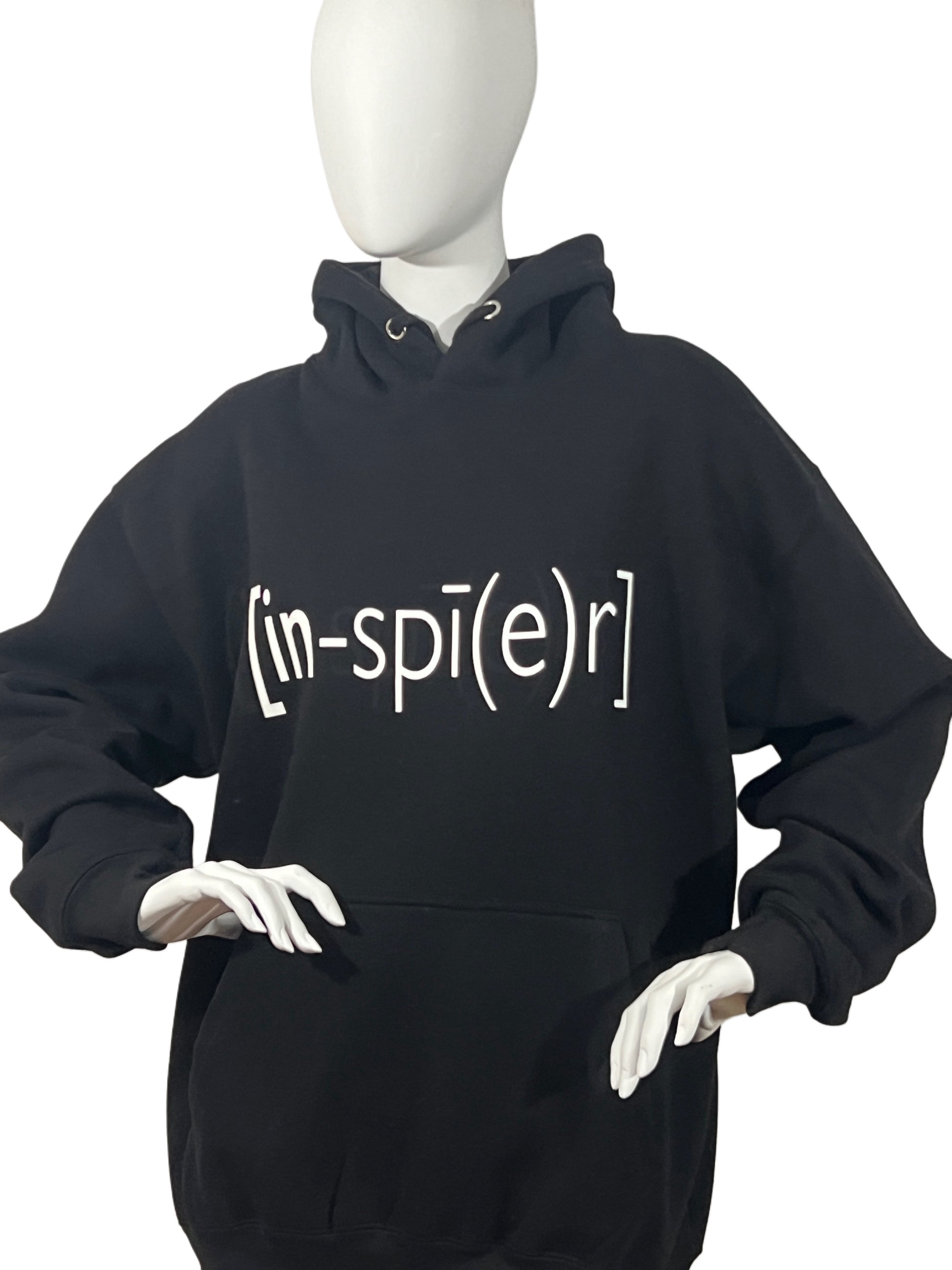 INSPIRE SOLID HOODIE-BLACK