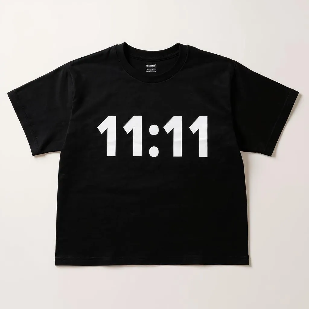 11:11 RAW HEM CROPPED TEE
