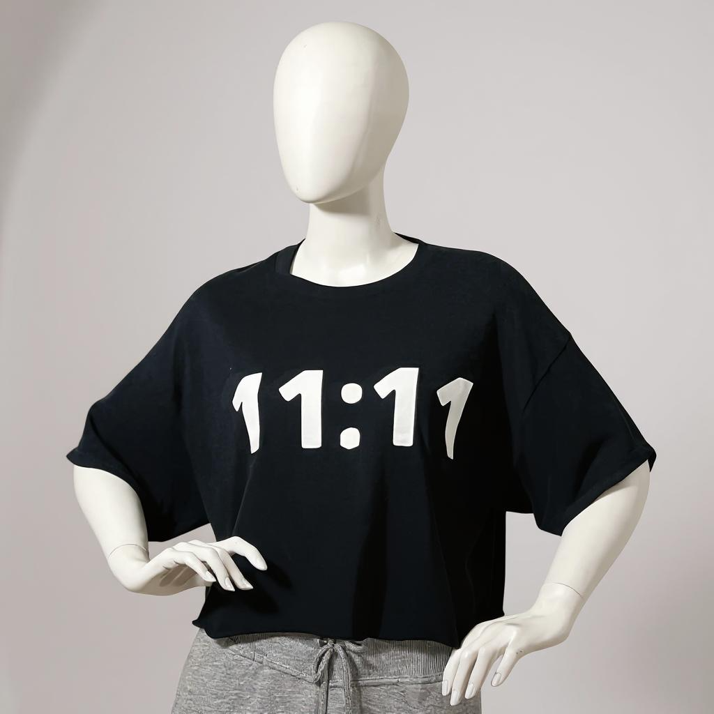 11:11 RAW HEM CROPPED TEE