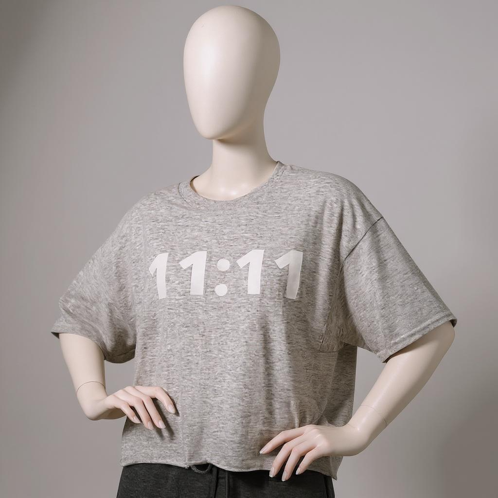 11:11 RAW HEM CROPPED TEE