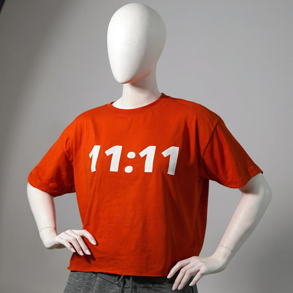 11:11 RAW HEM CROPPED TEE