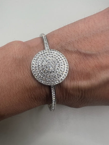 9999-LOVE IS ETERNAL PAVE DOME BANGLE