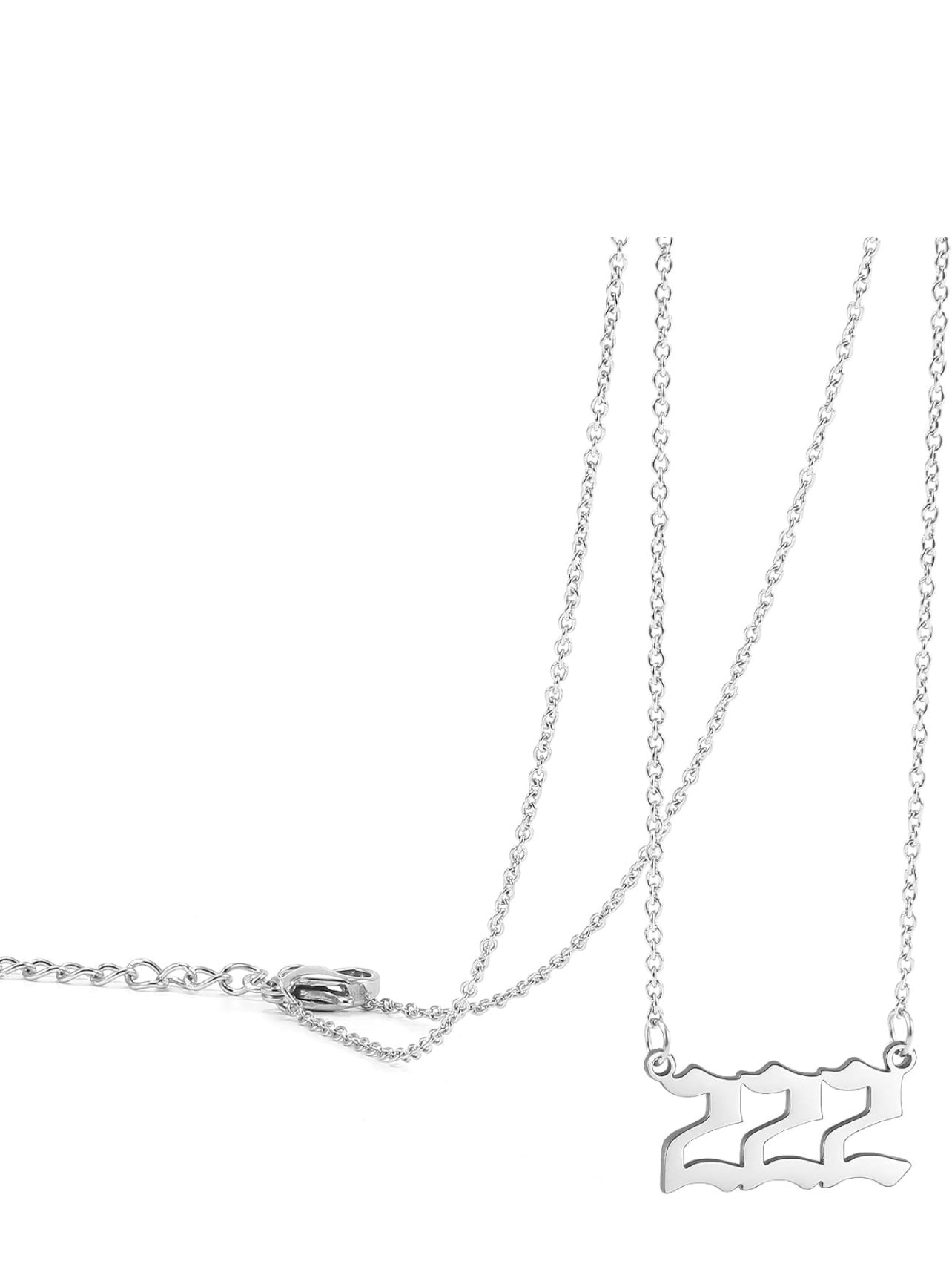 200-CLASSIC CUT OUT ANGEL NUMBER NECKLACE