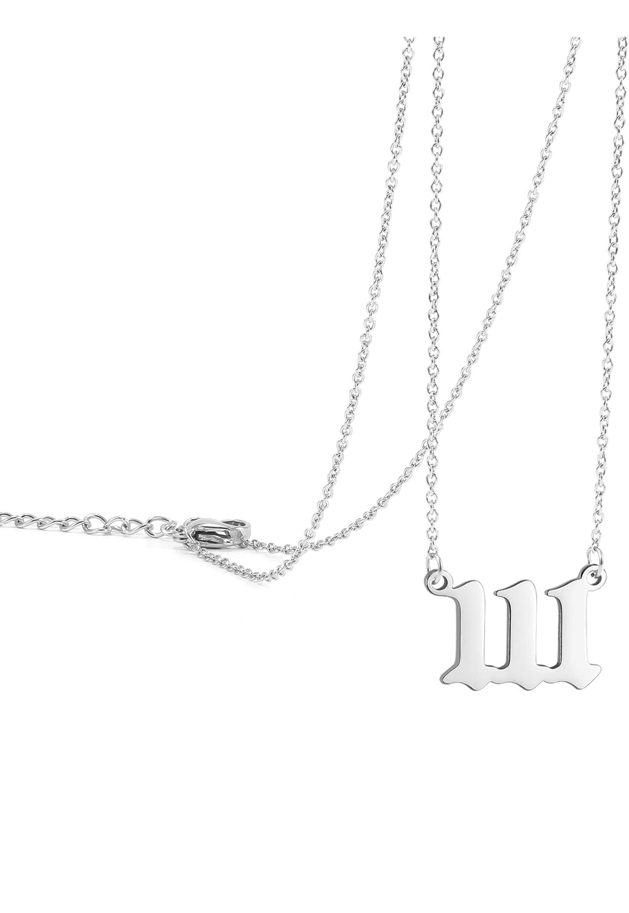 200-CLASSIC CUT OUT ANGEL NUMBER NECKLACE