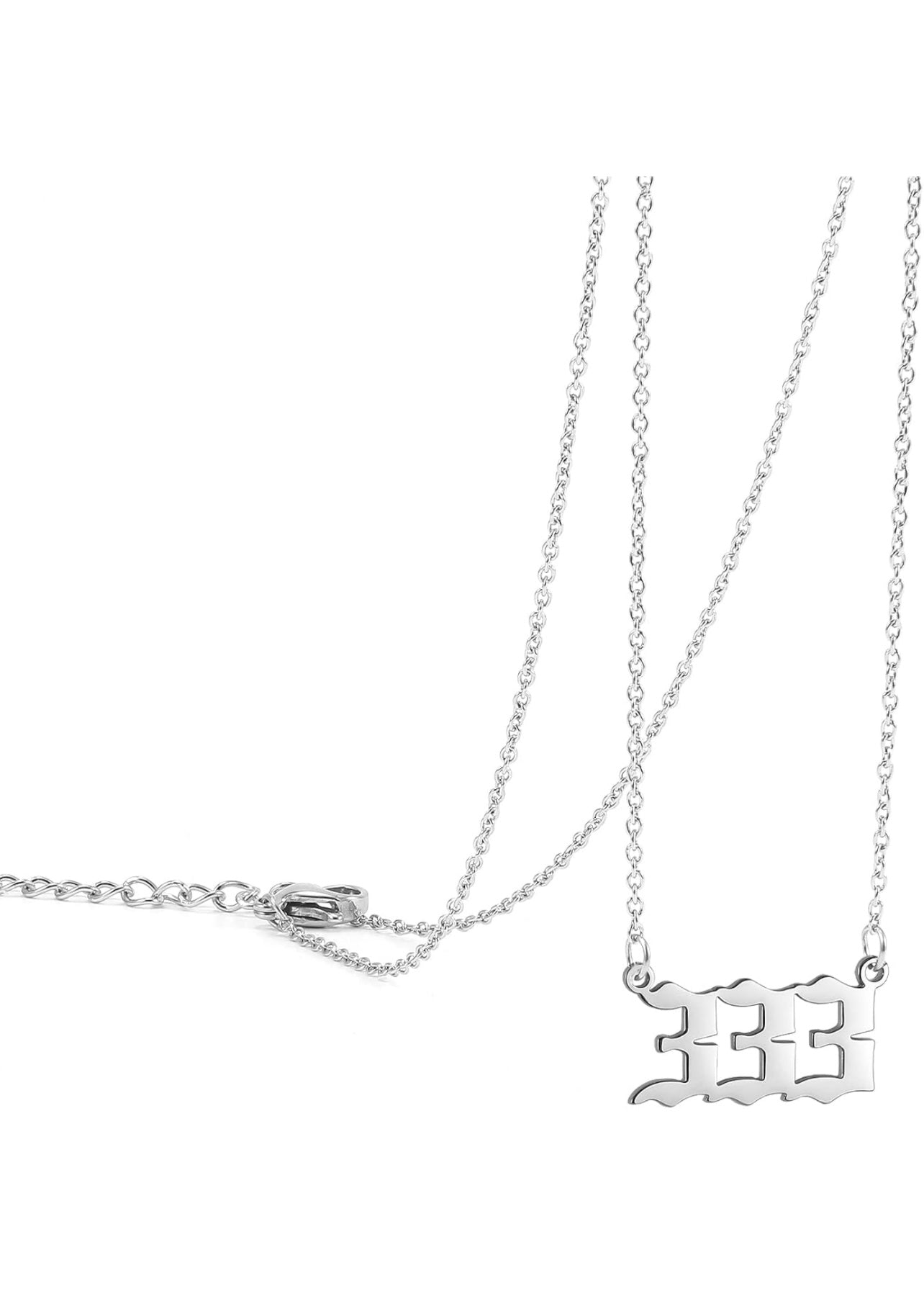 200-CLASSIC CUT OUT ANGEL NUMBER NECKLACE