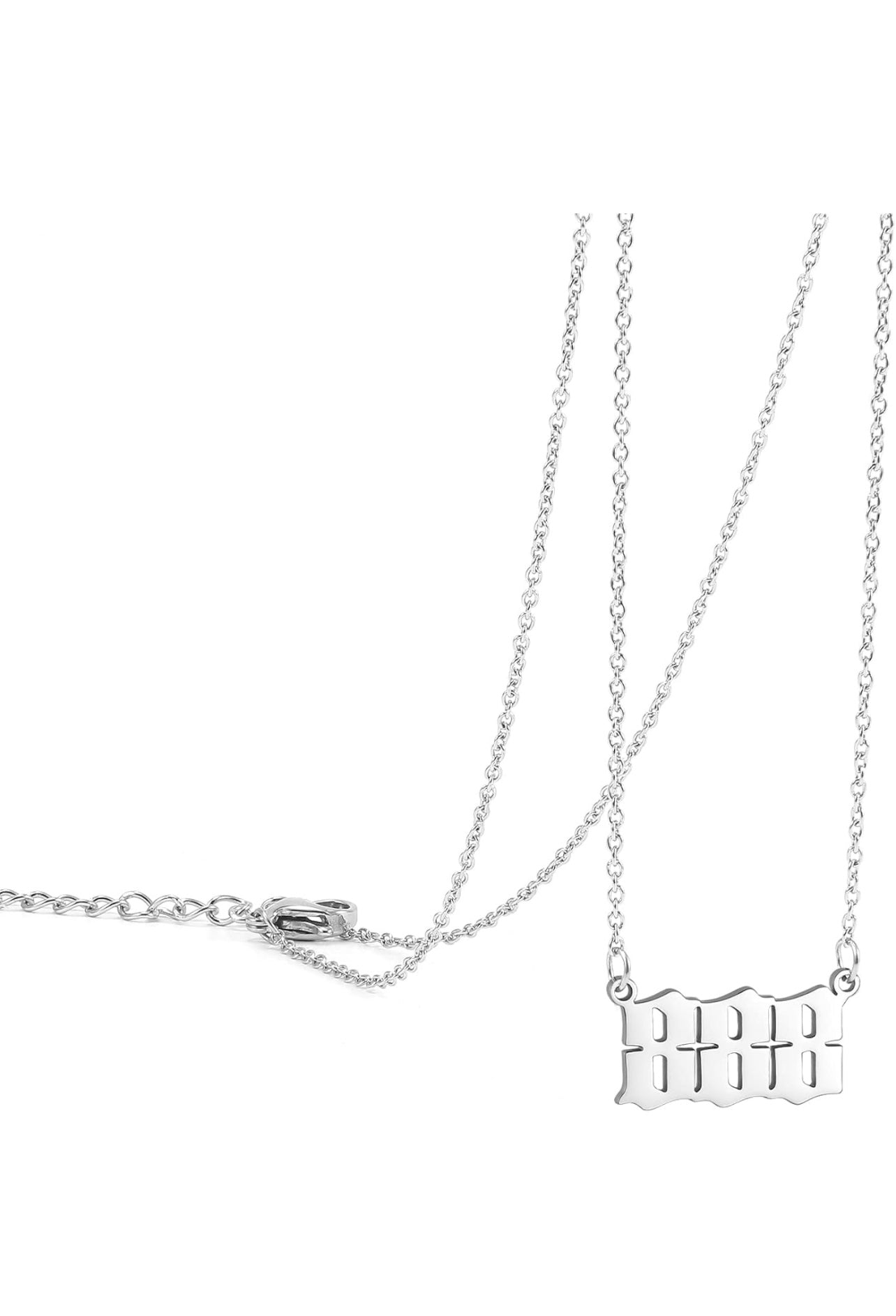 200-CLASSIC CUT OUT ANGEL NUMBER NECKLACE