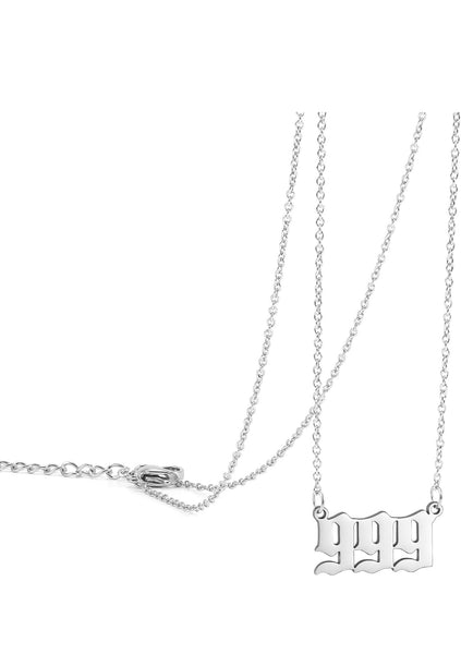 200-CLASSIC ANGEL NUMBER NECKLACE-STERLING SILVER