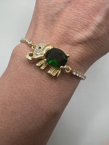 100-THE ROYAL ELEPHANT BRACELET-EMERALD
