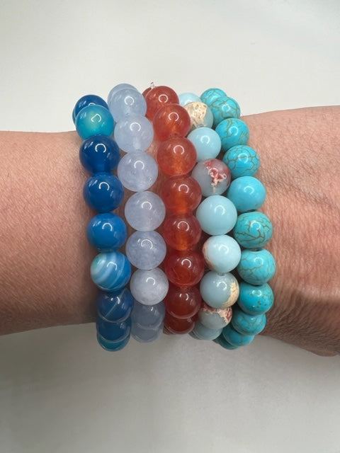 200-HEALING IS A JOURNEY-SET OF 5 HEALING CRYSTAL BRACELETS