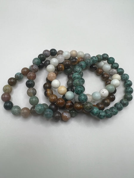800-TAKING A BOW TO MY INNER SELF-SET OF 5 HEALING CRYSTAL BRACELETS