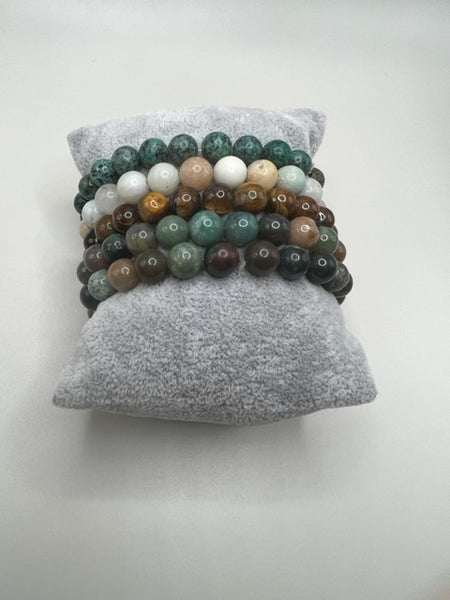 800-TAKING A BOW TO MY INNER SELF-SET OF 5 HEALING CRYSTAL BRACELETS