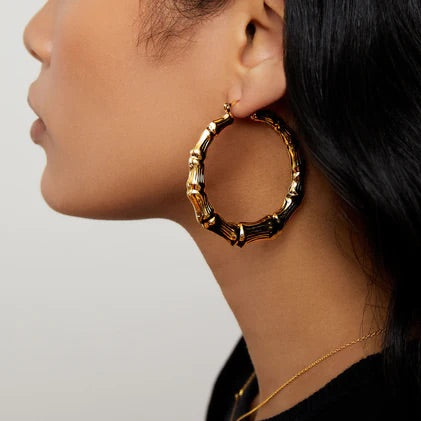 700-GOLD FILLED BAMBOO EARRINGS