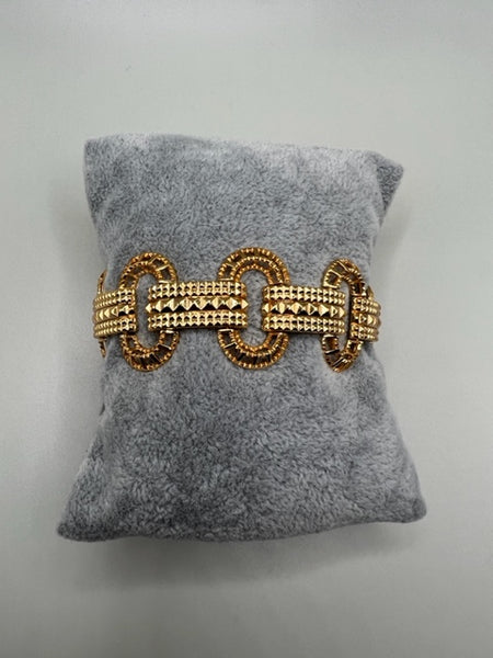 400-THE 24K GOLD FILLED MICRO STUD LINK BRACELET