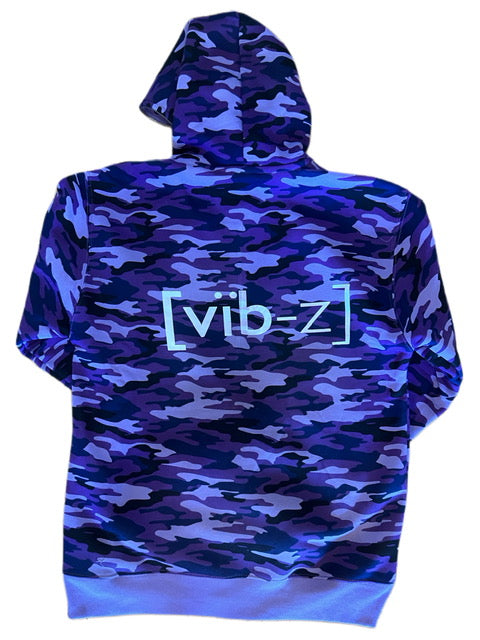 1-VIBES ALL THE WAY ZIP UP HOODIE -AMETHYST CAMO